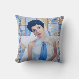 Movie Star Actress Old Hollywood 20th century icon Throw Pillow