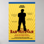 Movie Star Bar Mitzvah Poster Yellow Blue at Zazzle