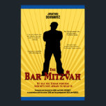 Movie Star Bar Mitzvah Poster Yellow Blue<br><div class="desc">He’s the star. Make his Bar Mitzvah a premiere to remember. This poster sets the tone for the party. “A limited engagement. On night only.” is at the top, along with your son’s name. A cool silhouette – arms crossed – represents your son. The critics’ praise surrounds him. The background...</div>