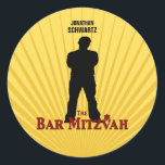 Movie Star Bar Mitzvah Sticker Yellow Blue<br><div class="desc">You can “brand” anything and transform it into your son’s Movie Star Bar Mitzvah theme. Put stickers on “movie candy” boxes, giveaways, gifts, prizes, place them on popcorn boxes, stick them to the gift bags themselves…or on virtually anything you want to give a little premiere flavor. (Plus, you can customize...</div>