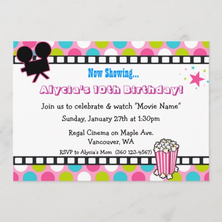 Movie Star Birthday Invitation