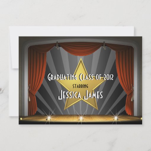 Movie Star - Graduation Invitation | Zazzle