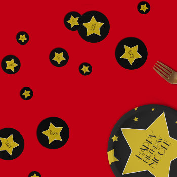 Movie Star Happy Birthday Party Confetti by macdesigns1 at Zazzle