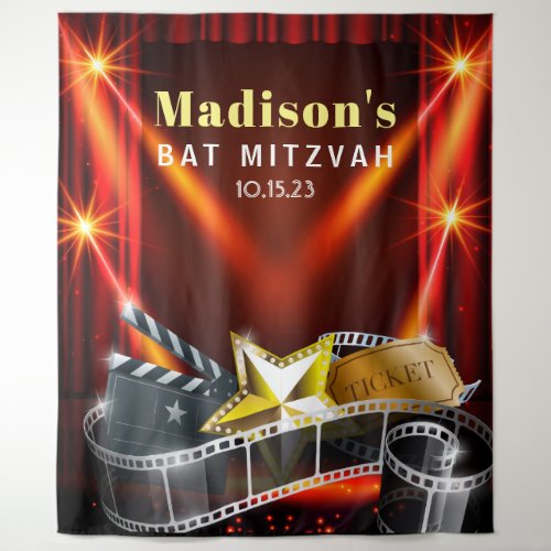 MOVIE STAR HOLLYWOOD Bat Mitzvah Invitation Tapestry