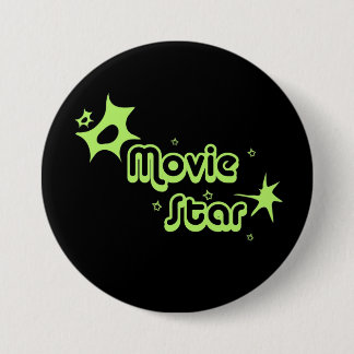 Movie star pinback button