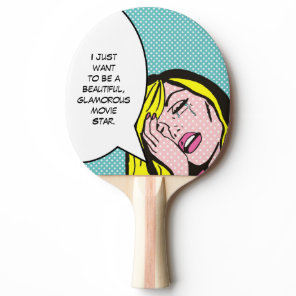 Movie Star Pop Art Ping Pong Paddle