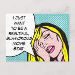 Movie Star Pop Art Postcard