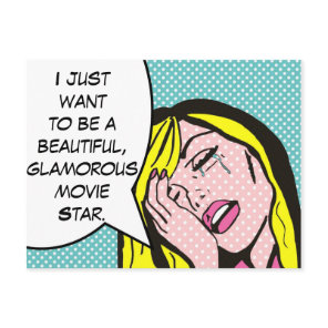 Movie Star Pop Art Postcard