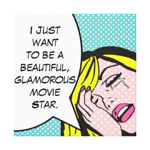 Movie Star Pop Art Stretched Canvas Print