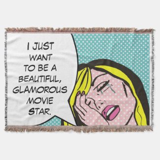 Movie Star Pop Art Throw Blanket