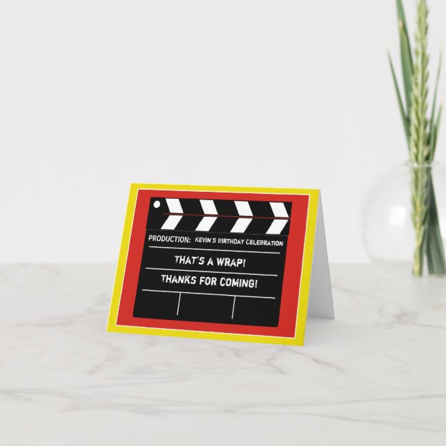 Movie Star Thank You Card (Front)