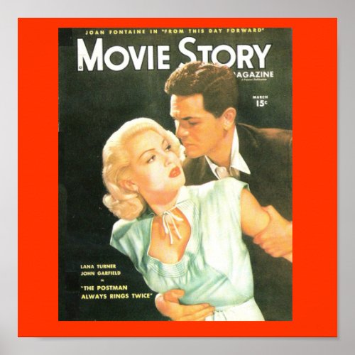 Movie Story Cover 1940s Lana Turner Print