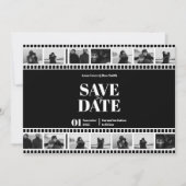 Movie Strip Film Funny Photo Collage Save The Date Invitation (Front)