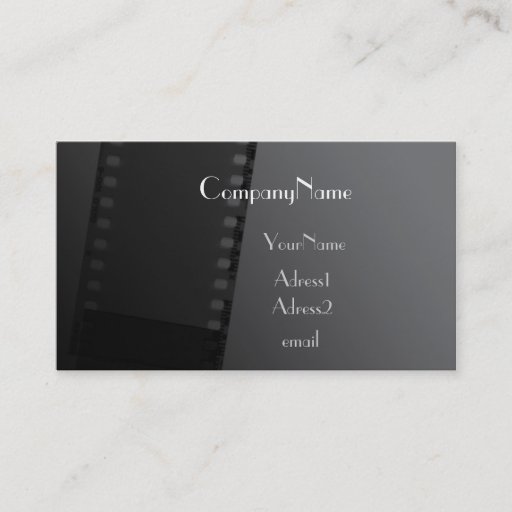 Customizable Movie Style Business Card