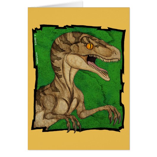 Movie style vintage velociraptor (Front)