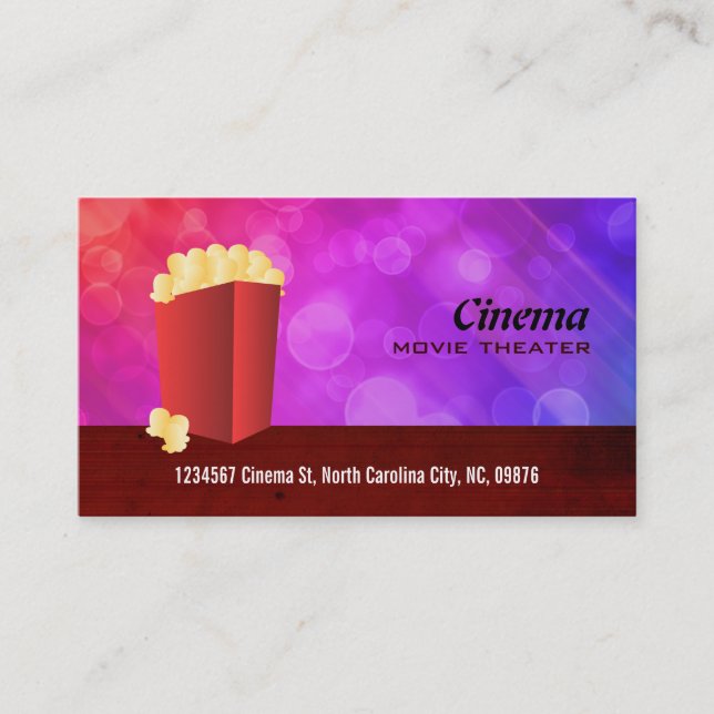 Movie Theater Business Cards (Front)