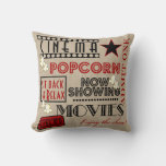Movie Theater Cinema Admit One Ticket Pillow-red Throw Pillow at Zazzle