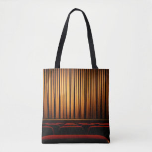Movie theater curtain theater movie tote bag