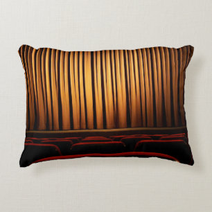 Movie theater curtain theatre movie accent pillow