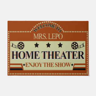 Movie Theater Doormat, Home Cinema Rubber Doormat