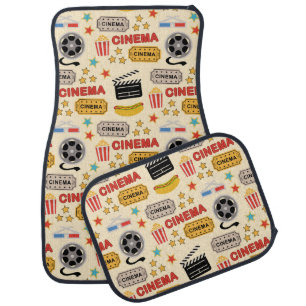 Movie Theater Fun Pattern Car Floor Mat