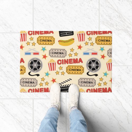 Movie Theater Fun Pattern Doormat