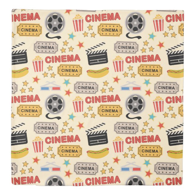 Movie Theater Fun Pattern Duvet Cover (Front)