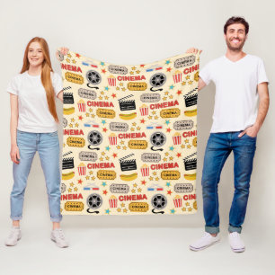 Movie Theater Fun Pattern Fleece Blanket