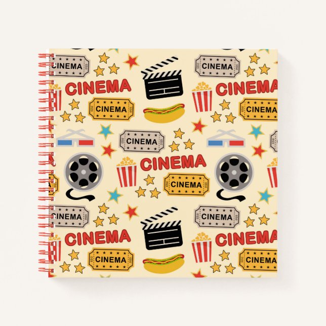 Movie Theater Fun Pattern Notebook (Front)