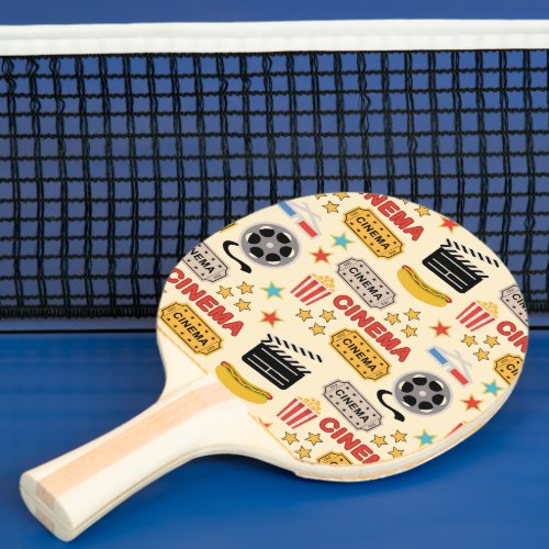 Movie Theater Fun Pattern Ping Pong Paddle
