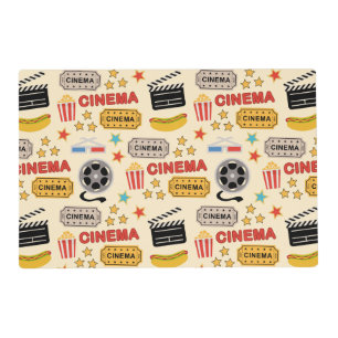 Movie Theater Fun Pattern Placemat