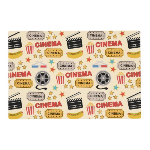 Movie Theater Fun Pattern Placemat