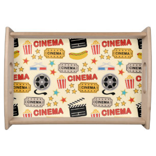 Movie Theater Fun Pattern Serving Tray