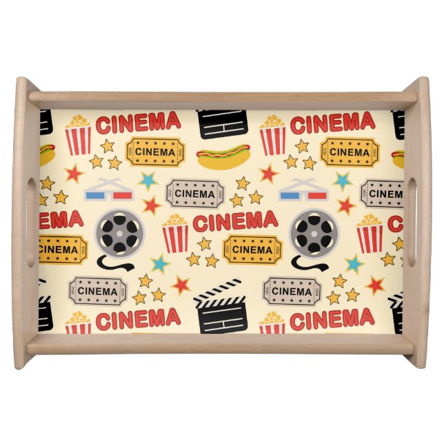 Movie Theater Fun Pattern Serving Tray (Front)
