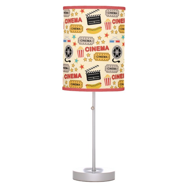 Movie Theater Fun Pattern Table Lamp (Front)