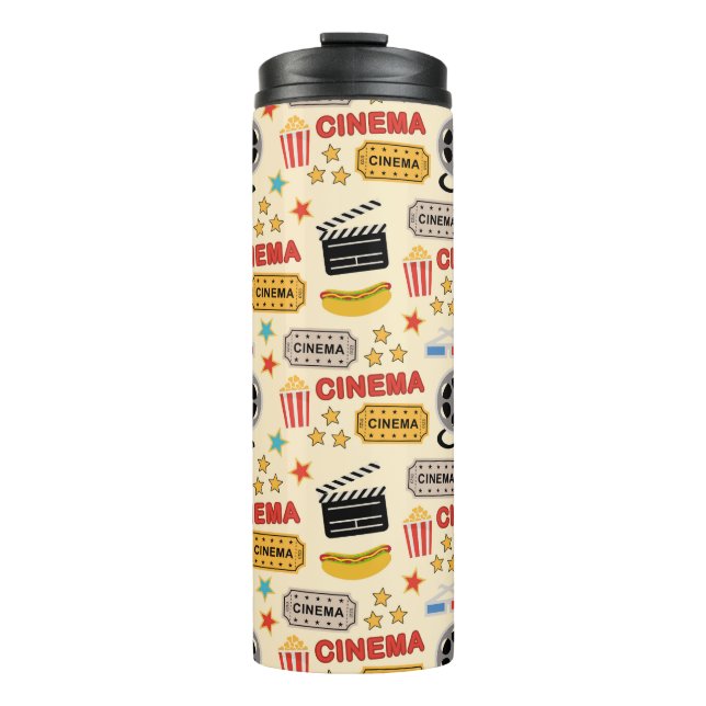 Movie Theater Fun Pattern Thermal Tumbler (Front)