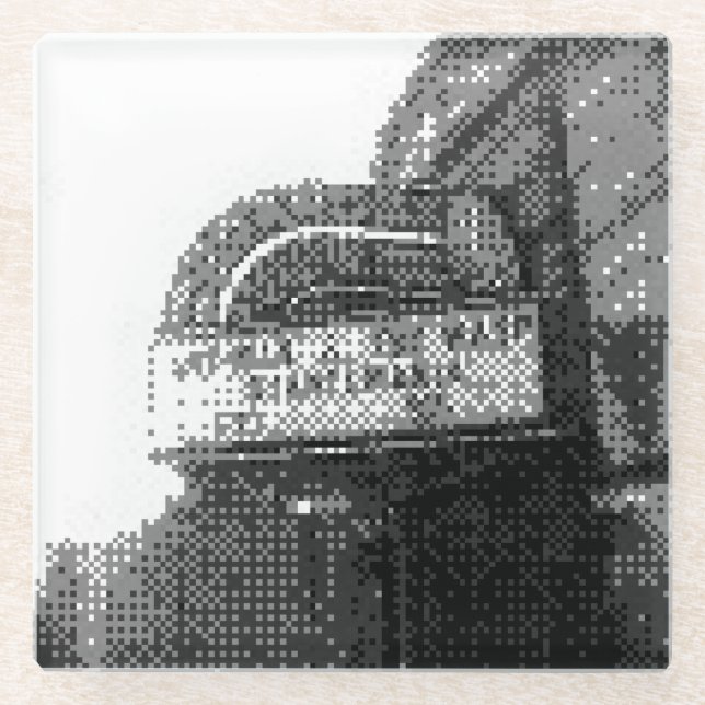 movie theater marquee glass coaster (Front)