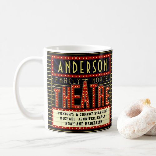 Movie Theater Marquee Home Cinema  Personalized Coffee Mug