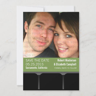 Movie Theater Photo Save the Date Invite, Green