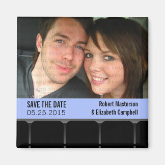 Movie Theater Photo Save the Date Magnet, Blue Magnet
