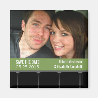 Movie Theater Photo Save the Date Magnet, Green Magnet