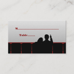 Movie Theater Place Cards, Red Place Card