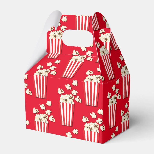 Movie Theater Popcorn Birthday Party Favor Boxes (Back Side)