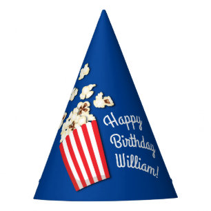Movie Theater Popcorn Birthday Party Hat
