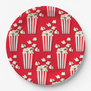 Movie Theater Popcorn Birthday Party Paper Plates