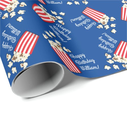 Movie Theater Popcorn Birthday Party Wrapping Paper