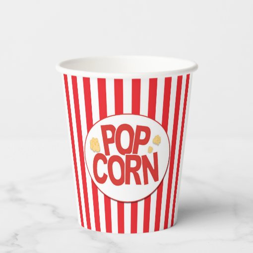 Movie Theater Popcorn Bucket Movies Party Paper Cups | Zazzle