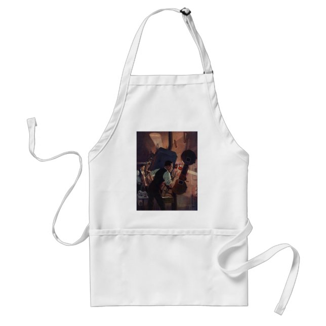Movie Theater Projectionist, Vintage Business Adult Apron (Front)