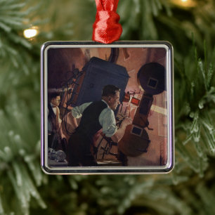 Movie Theater Projectionist, Vintage Business Metal Ornament