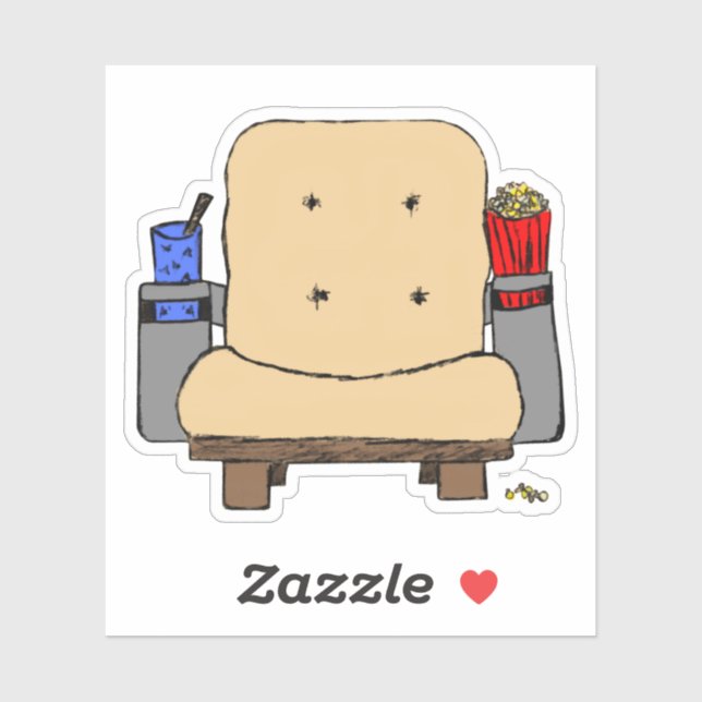 Movie Theater Seating Sketch Sticker (Sheet)